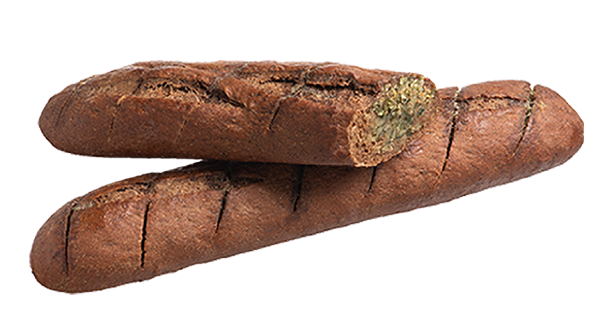 Минибагет темный с чесночным маслом, 150 г