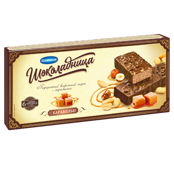 Торт вафельный «Шоколадница» с карамелью, 180 г